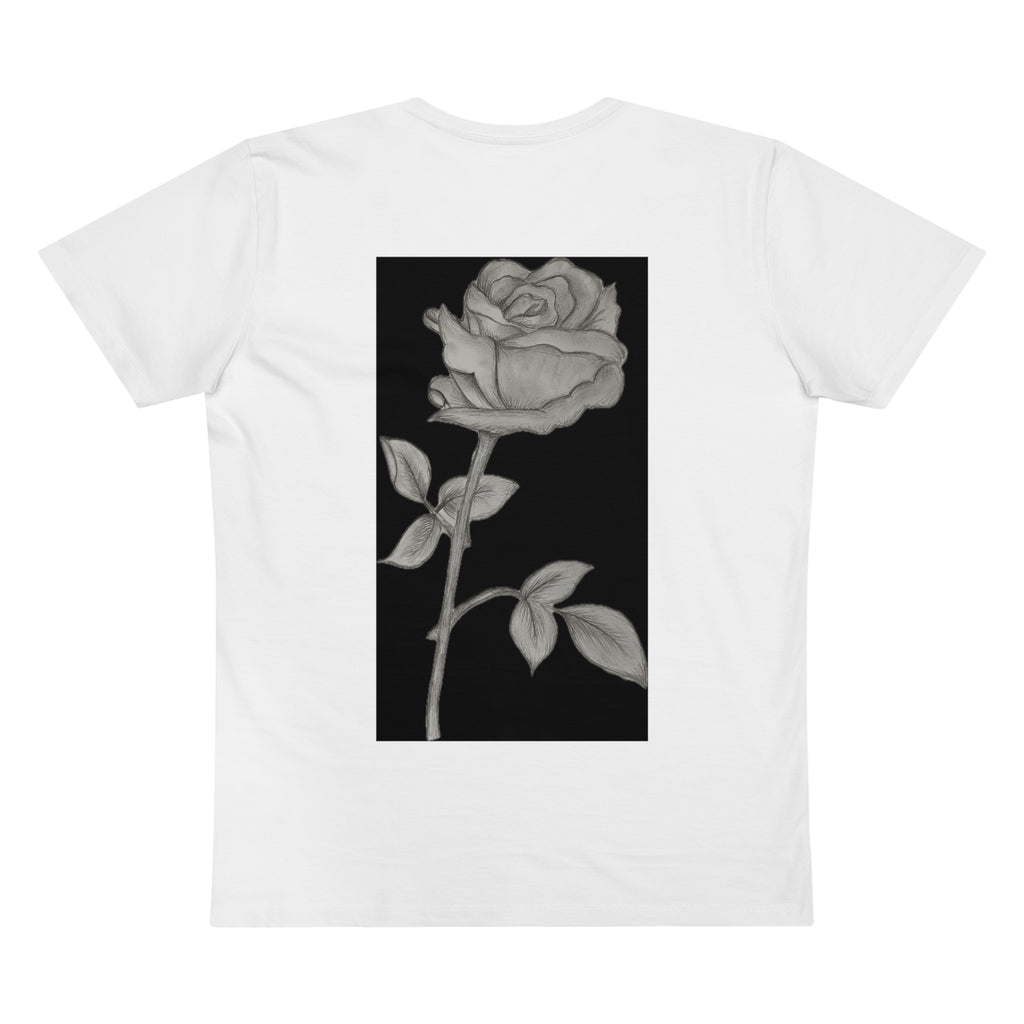 V-Neck T-Shirt - Rose black